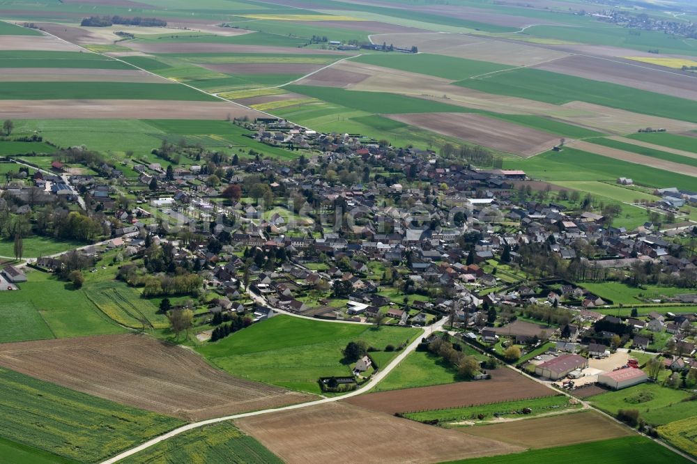 Luftaufnahme Ansauvillers - Ortsansicht in Ansauvillers in Nord-Pas-de-Calais Picardie, Frankreich