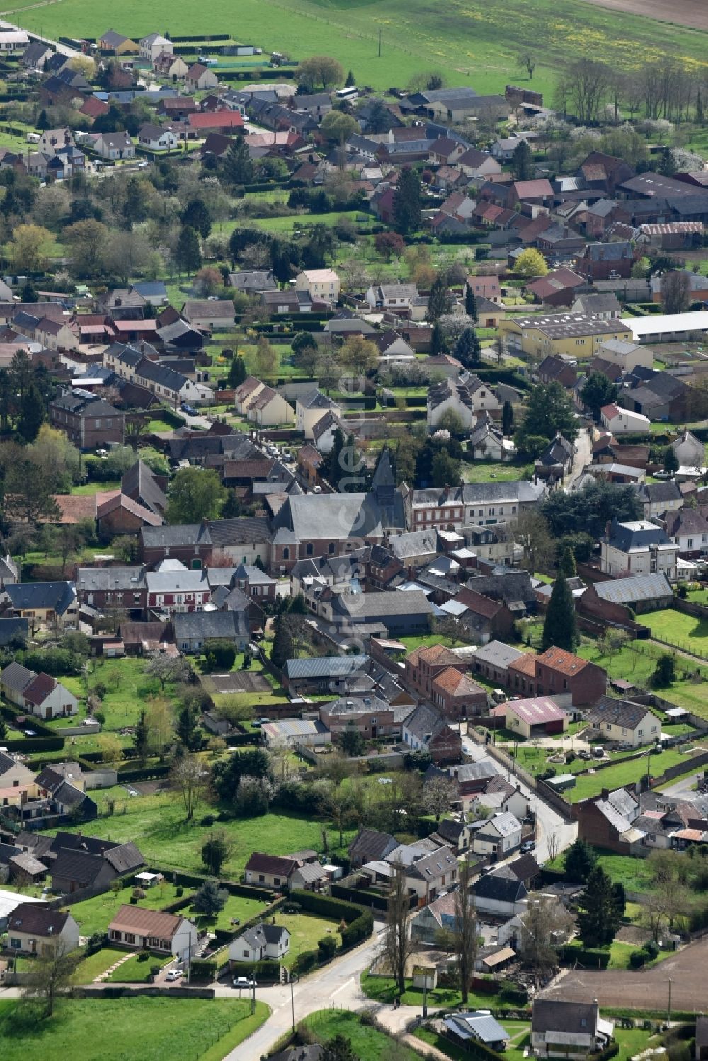 Luftbild Ansauvillers - Ortsansicht in Ansauvillers in Nord-Pas-de-Calais Picardie, Frankreich