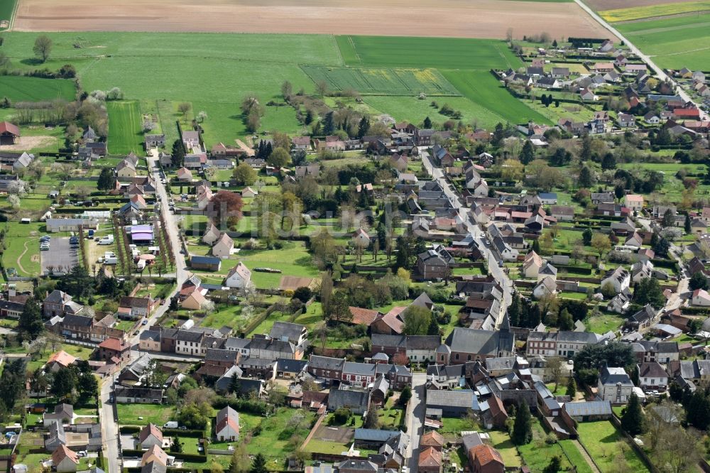 Luftaufnahme Ansauvillers - Ortsansicht in Ansauvillers in Nord-Pas-de-Calais Picardie, Frankreich