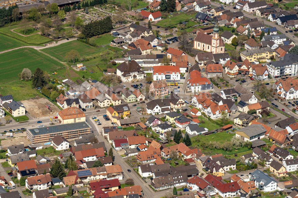 Appenweier von oben - Ortsansicht in Appenweier im Bundesland Baden-Württemberg, Deutschland