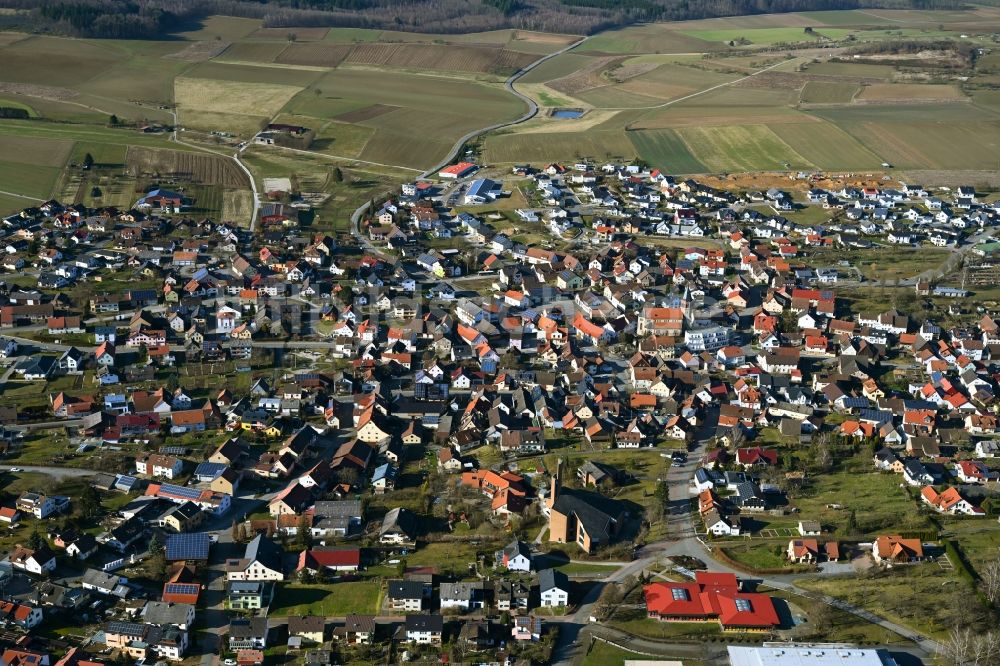 Assamstadt aus der Vogelperspektive: Ortsansicht in Assamstadt im Bundesland Baden-Württemberg, Deutschland