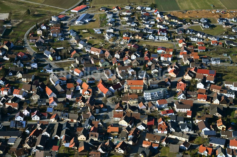 Luftaufnahme Assamstadt - Ortsansicht in Assamstadt im Bundesland Baden-Württemberg, Deutschland