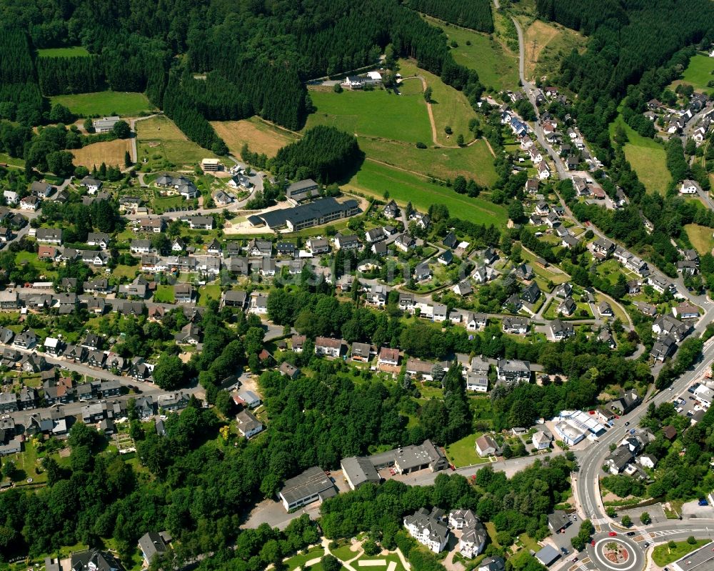 Bad Berleburg von oben - Ortsansicht in Bad Berleburg im Bundesland Nordrhein-Westfalen, Deutschland