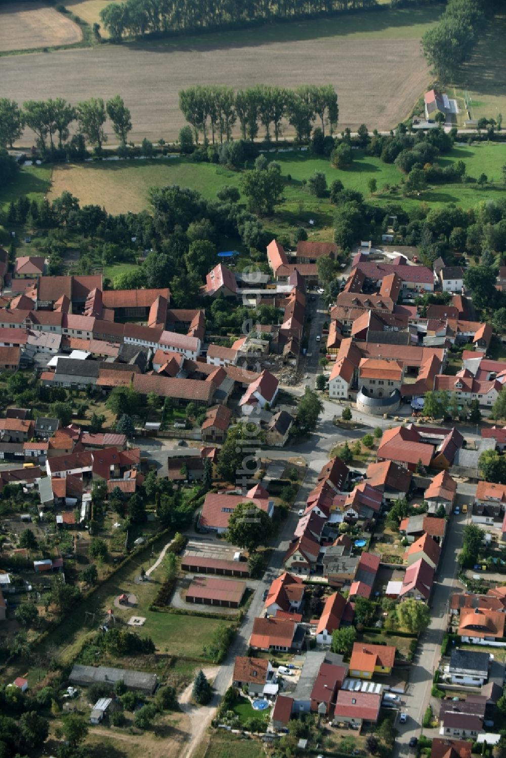 Bad Langensalza aus der Vogelperspektive: Ortsansicht in Bad Langensalza im Bundesland Thüringen