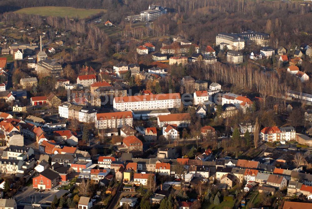 Luftaufnahme Bad Lausick - Ortsansicht von Bad Lausick mit Blick auf die Sachsenklinik