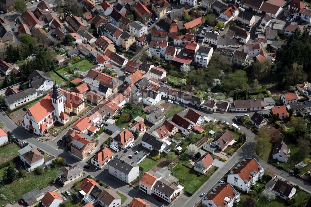 Luftaufnahme Bad Münster am Stein-Ebernburg - Ortsansicht von Bad Münster am Stein Ebernburg im Bundesland Rheinland-Pfalz