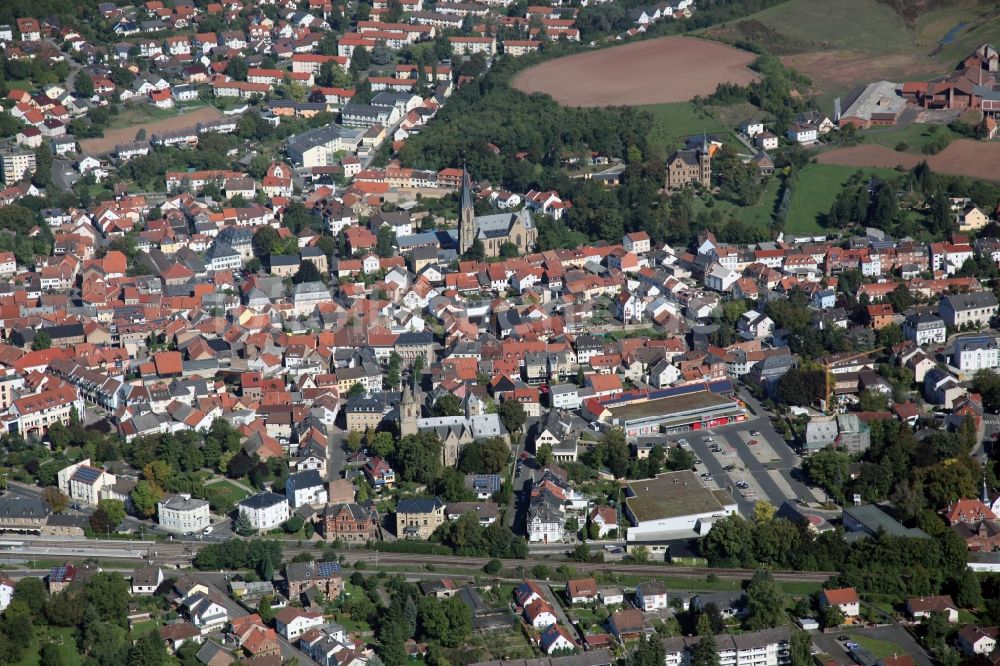 Bad Sobernheim aus der Vogelperspektive: Ortsansicht von Bad Sobernheim im Bundesland Rheinland-Pfalz