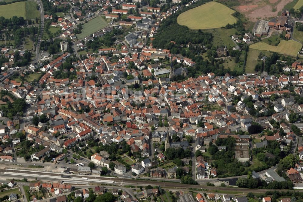 Bad Sobernheim aus der Vogelperspektive: Ortsansicht von Bad Sobernheim im Bundesland Rheinland-Pfalz