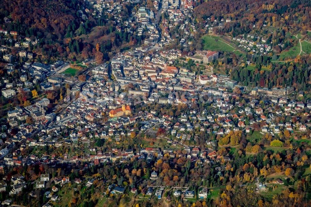 Luftbild Baden-Baden - Ortsansicht in Baden-Baden im Bundesland Baden-Württemberg