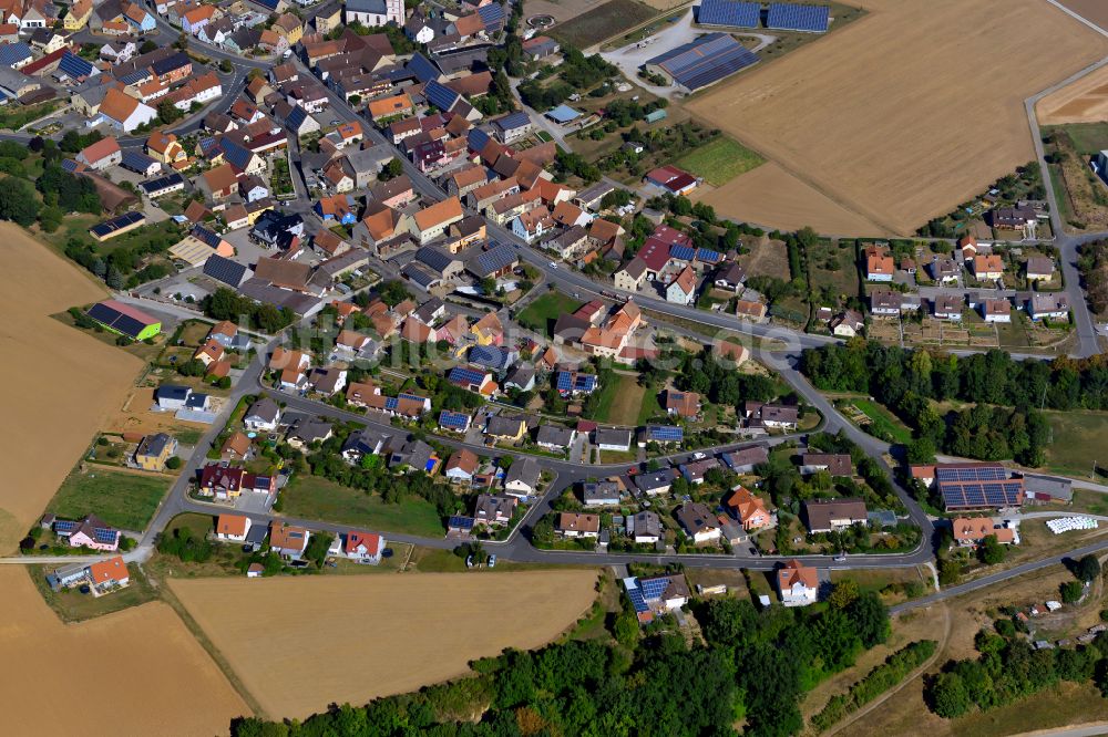 Luftaufnahme Baldersheim - Ortsansicht in Baldersheim im Bundesland Bayern, Deutschland