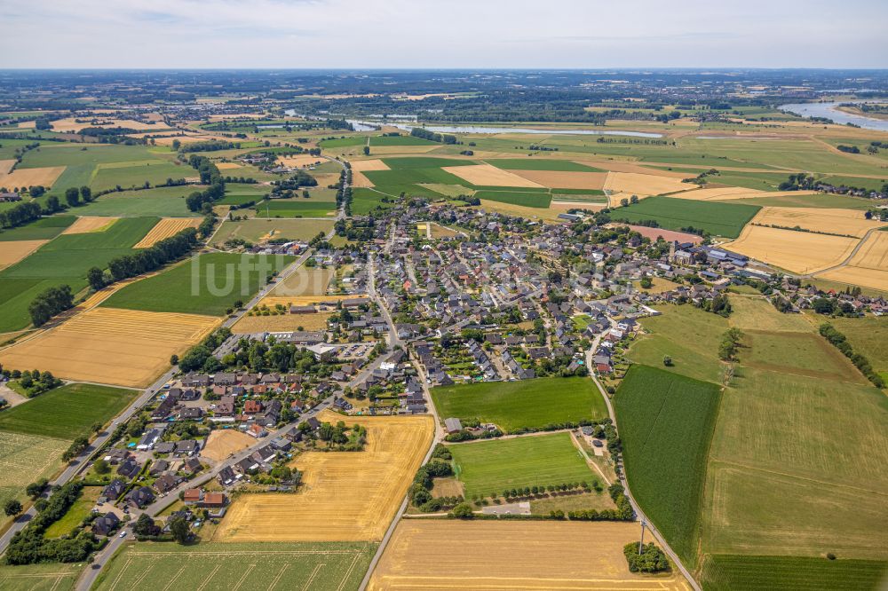 Luftaufnahme Wesel - Ortsansicht in Büderich im Bundesland Nordrhein-Westfalen, Deutschland