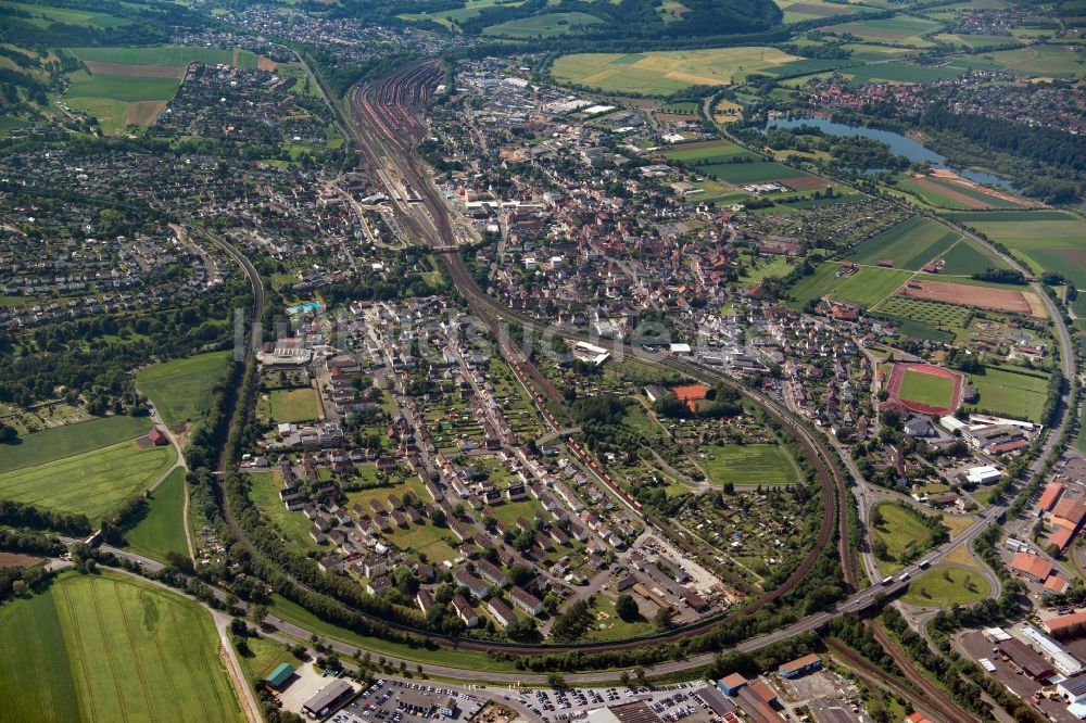 Bebra aus der Vogelperspektive: Ortsansicht in Bebra im Bundesland Hessen, Deutschland