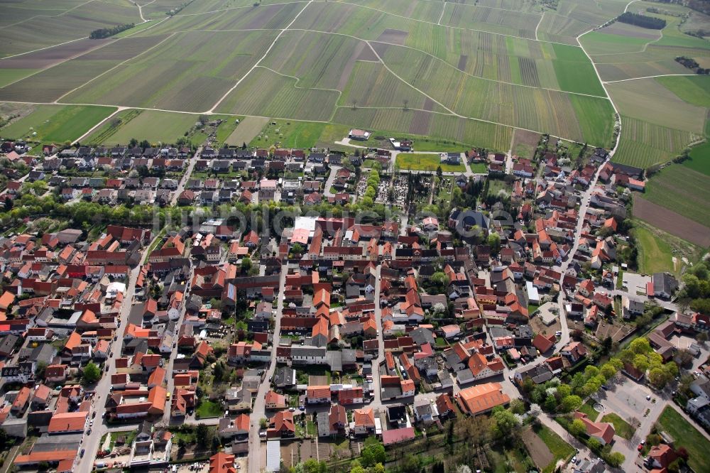 Luftbild Bechtolsheim - Ortsansicht von Bechtolsheim im VBG Alzey-Land im Bundesland Rheinland-Pfalz