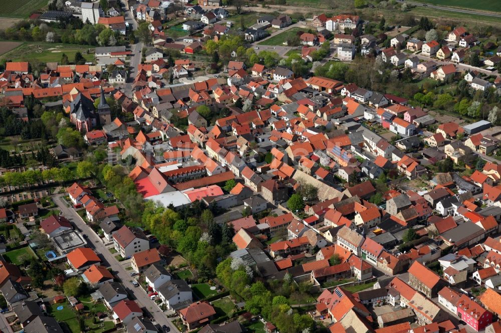 Luftbild Bechtolsheim - Ortsansicht von Bechtolsheim im VBG Alzey-Land im Bundesland Rheinland-Pfalz