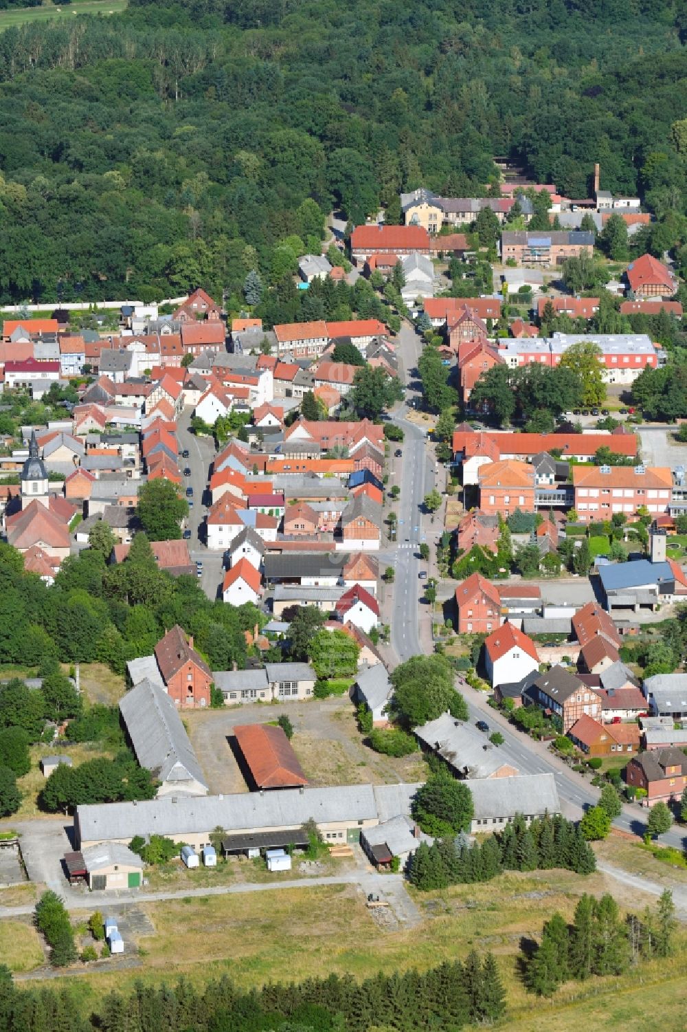 Beetzendorf von oben - Ortsansicht in Beetzendorf im Bundesland Sachsen-Anhalt, Deutschland