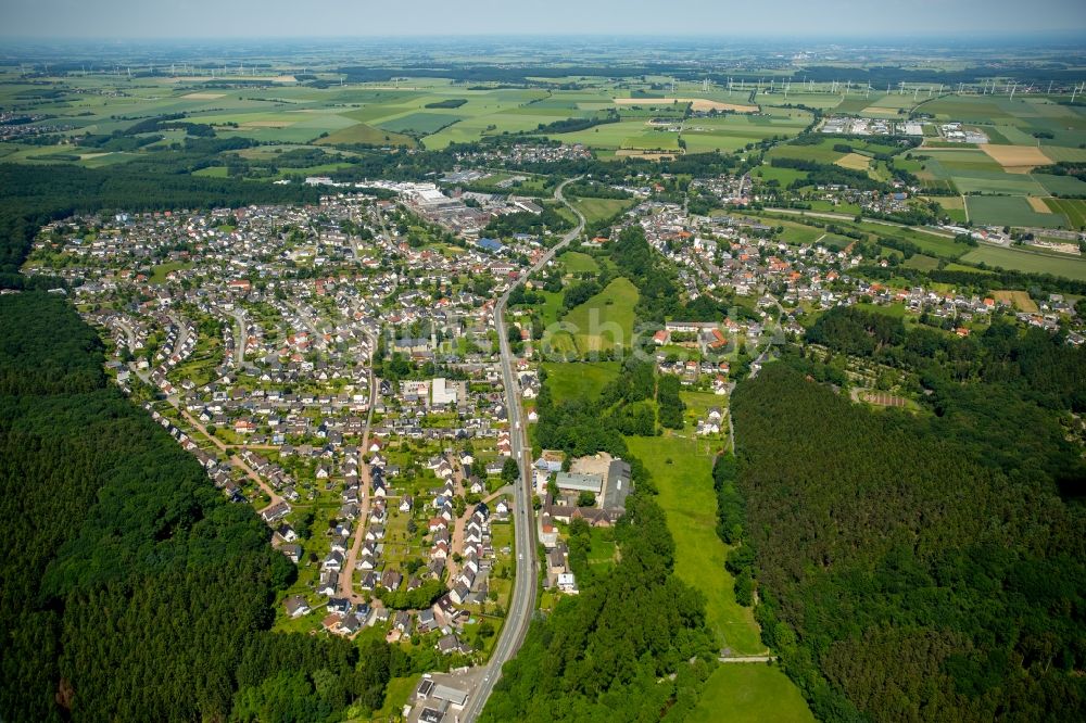 Belecke von oben - Ortsansicht in Belecke im Bundesland Nordrhein-Westfalen