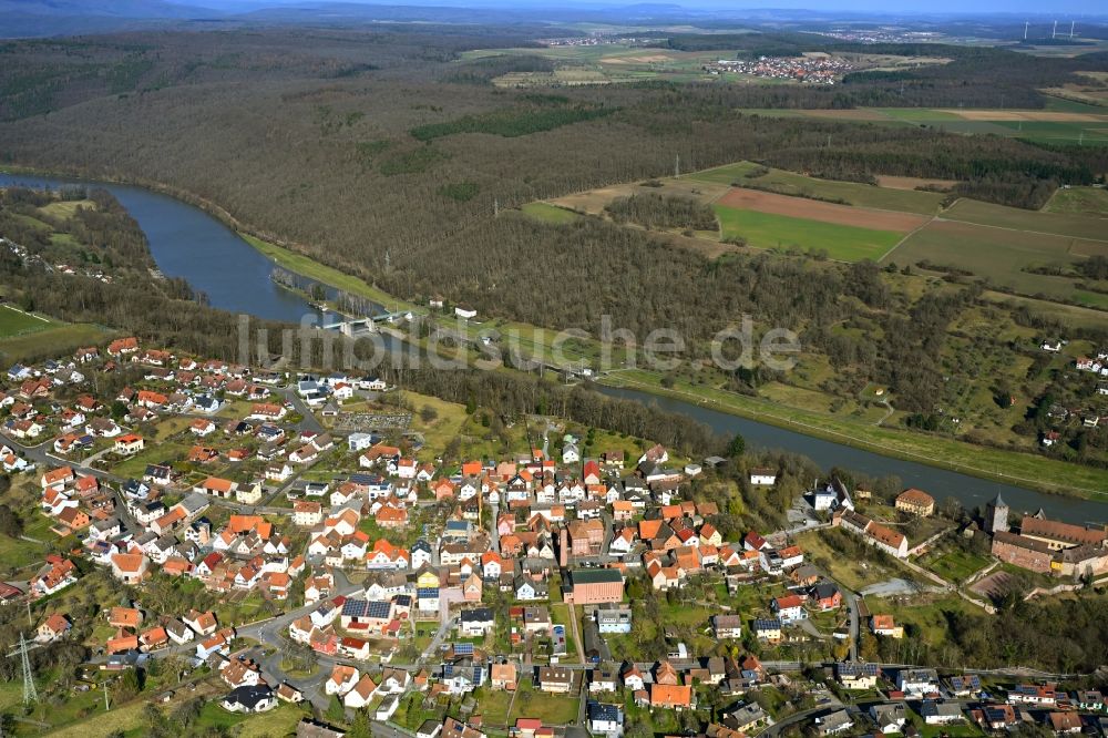 Bergrothenfels von oben - Ortsansicht in Bergrothenfels im Bundesland Bayern, Deutschland