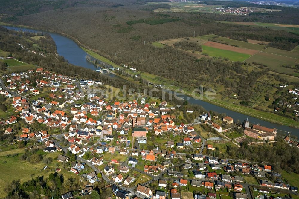 Bergrothenfels aus der Vogelperspektive: Ortsansicht in Bergrothenfels im Bundesland Bayern, Deutschland