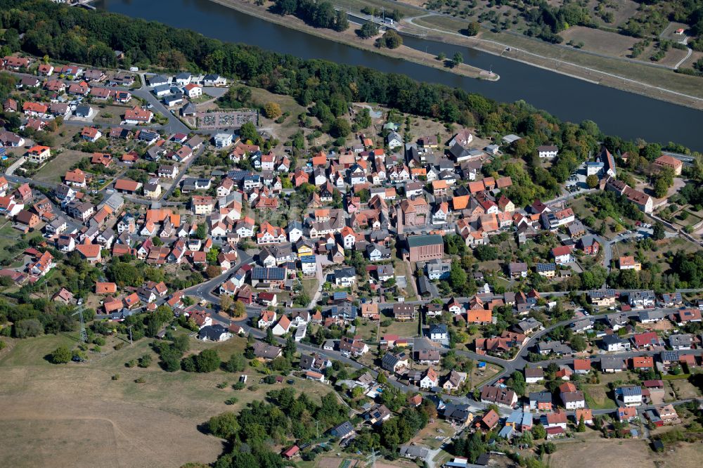 Bergrothenfels aus der Vogelperspektive: Ortsansicht in Bergrothenfels im Bundesland Bayern, Deutschland