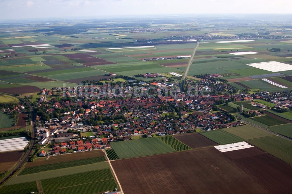 Luftaufnahme Bergtheim - Ortsansicht in Bergtheim im Bundesland Bayern