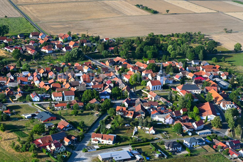 Luftbild Berkach - Ortsansicht in Berkach im Bundesland Thüringen, Deutschland