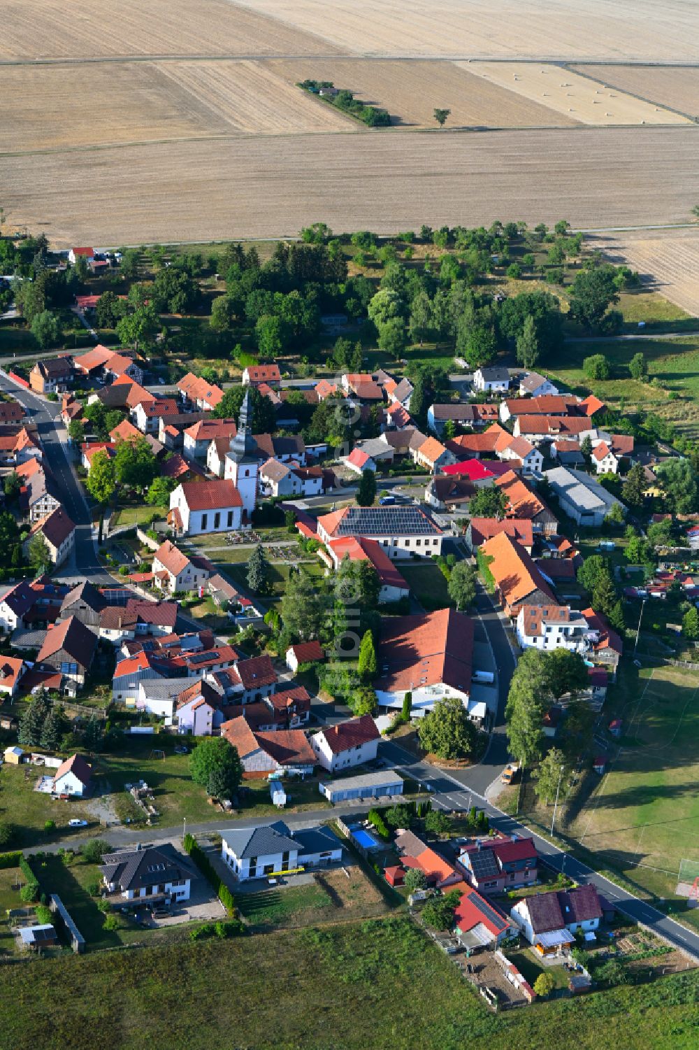 Berkach von oben - Ortsansicht in Berkach im Bundesland Thüringen, Deutschland