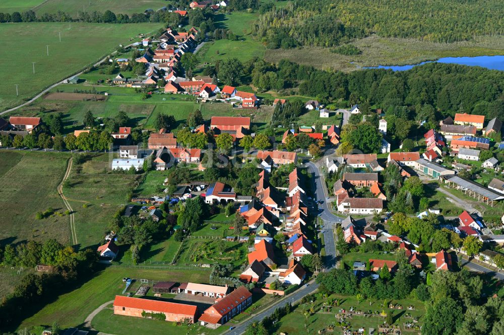 Luftaufnahme Berlinchen - Ortsansicht in Berlinchen im Bundesland Brandenburg, Deutschland