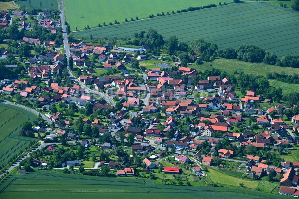 Berßel von oben - Ortsansicht in Berßel im Bundesland Sachsen-Anhalt, Deutschland