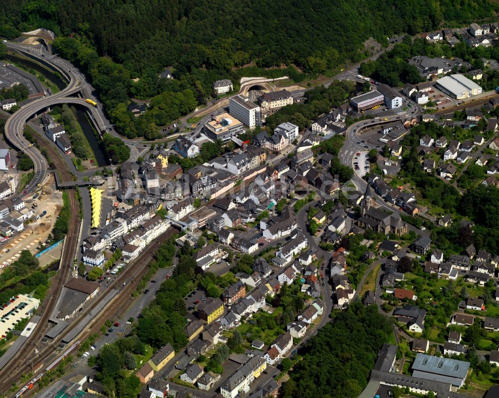 Luftaufnahme Betzdorf - Ortsansicht in Betzdorf im Bundesland Rheinland-Pfalz, Deutschland