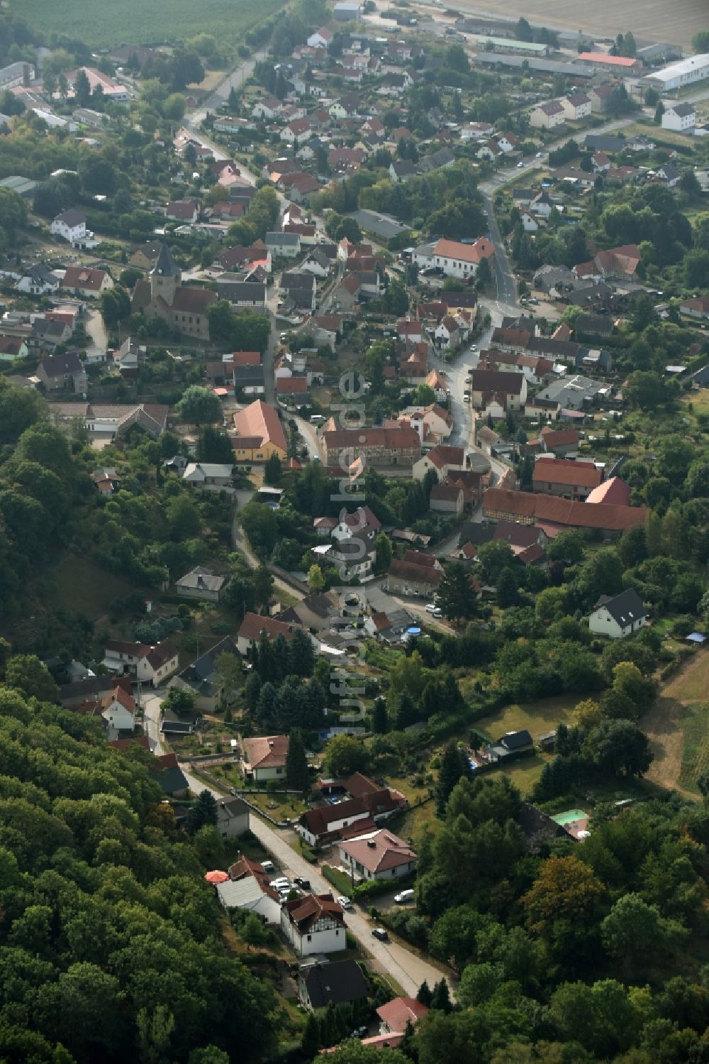 Luftaufnahme Beyernaumburg - Ortsansicht in Beyernaumburg im Bundesland Sachsen-Anhalt