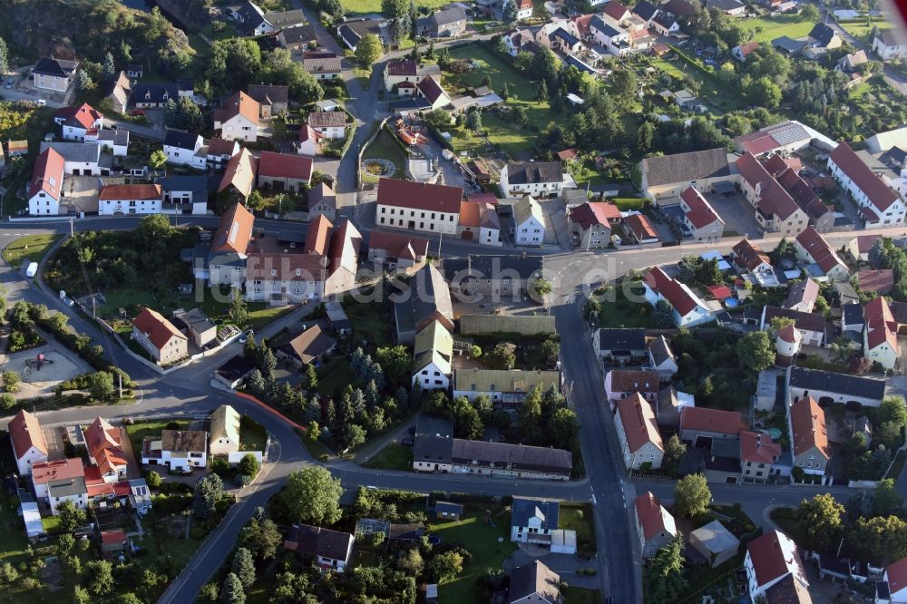 Böhlitz aus der Vogelperspektive: Ortsansicht in Böhlitz im Bundesland Sachsen