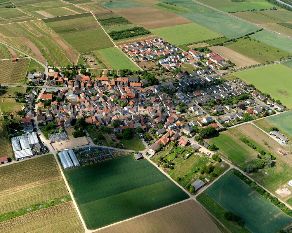 Luftaufnahme Biebelsheim - Ortsansicht von Biebelsheim im Bundesland Rheinland-Pfalz