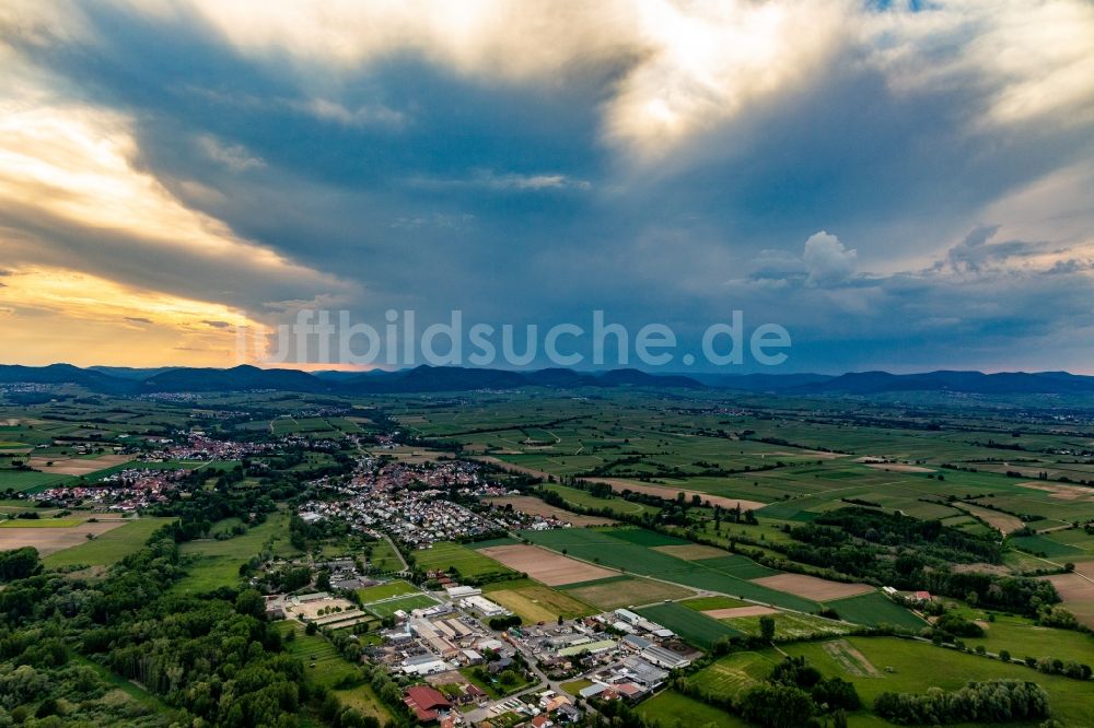 Luftbild Billigheim-Ingenheim - Ortsansicht in Billigheim-Ingenheim im Bundesland Rheinland-Pfalz