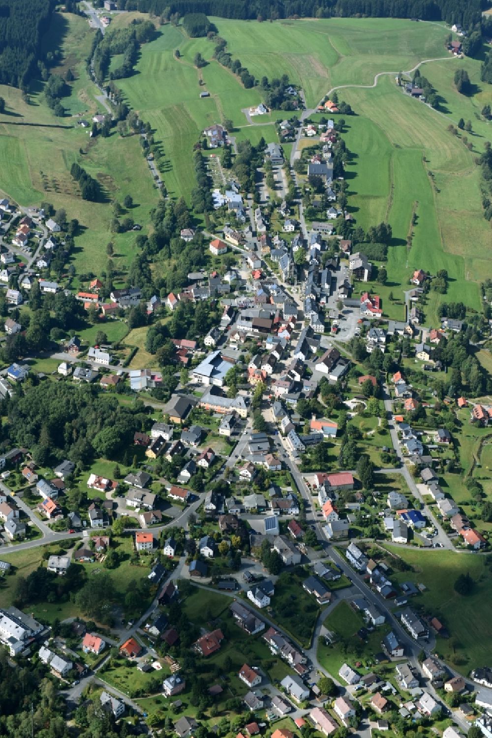 Luftaufnahme Bischofsgrün - Ortsansicht in Bischofsgrün im Bundesland Bayern