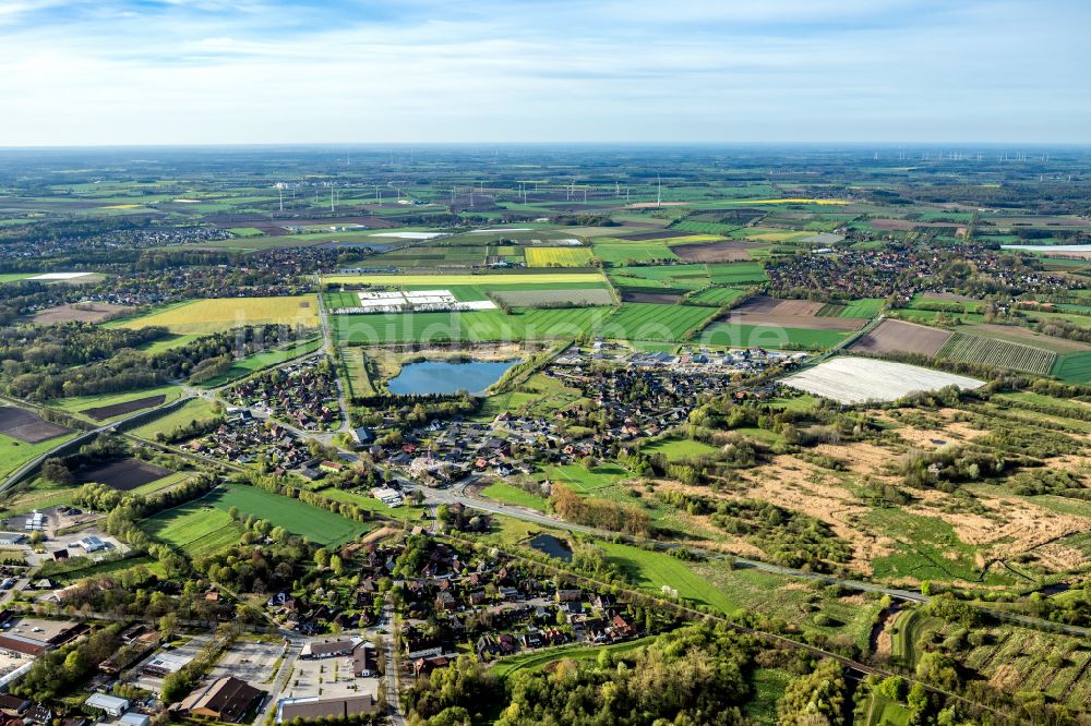 Luftaufnahme Bliedersdorf - Ortsansicht in Bliedersdorf Postmoor im Bundesland Niedersachsen, Deutschland