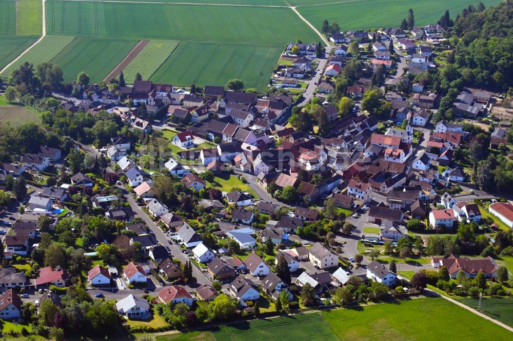 Luftaufnahme Blofeld - Ortsansicht in Blofeld im Bundesland Hessen, Deutschland