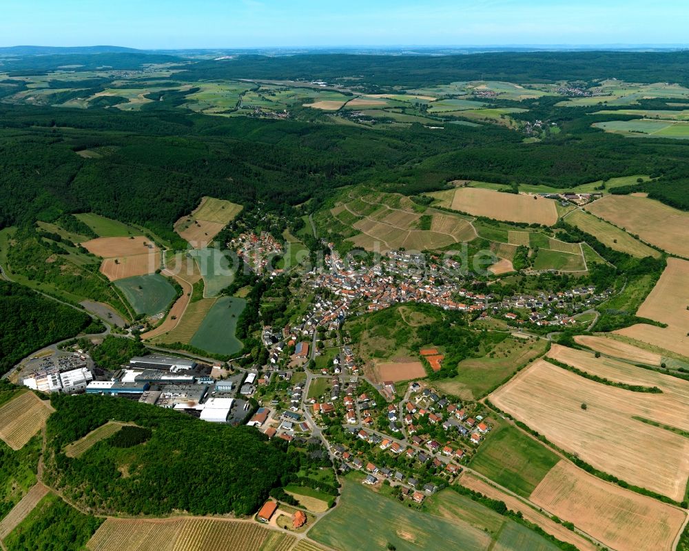 Bockenau von oben - Ortsansicht von Bockenau im Bundesland Rheinland-Pfalz