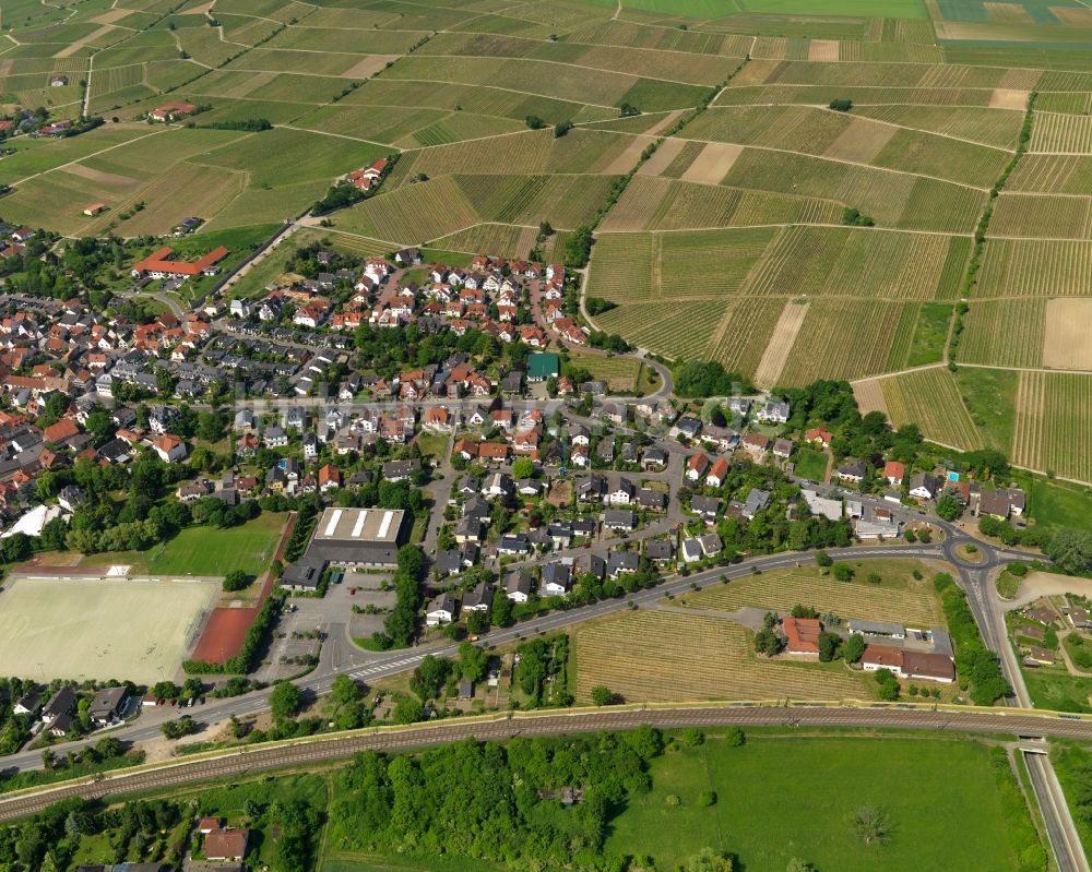 Luftaufnahme Bodenheim - Ortsansicht von Bodenheim im Bundesland Rheinland-Pfalz