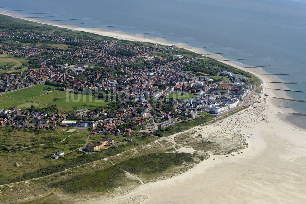 Luftaufnahme Borkum - Ortsansicht in Borkum im Bundesland Niedersachsen