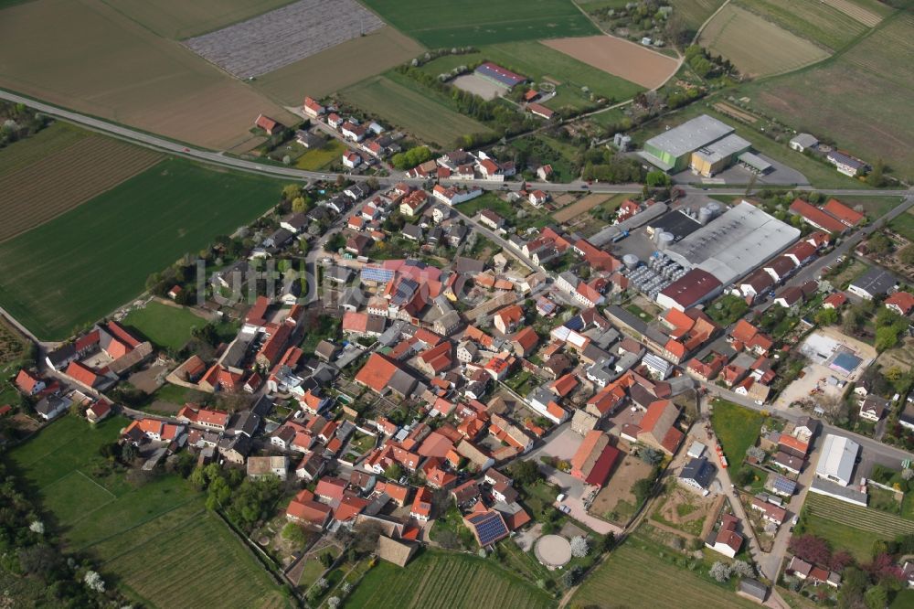 Luftbild Bornheim - Ortsansicht von Bornheim im VBG Alzey-Land im Bundesland Rheinland-Pfalz