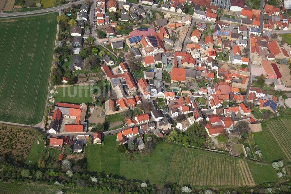 Luftaufnahme Bornheim - Ortsansicht von Bornheim im VBG Alzey-Land im Bundesland Rheinland-Pfalz