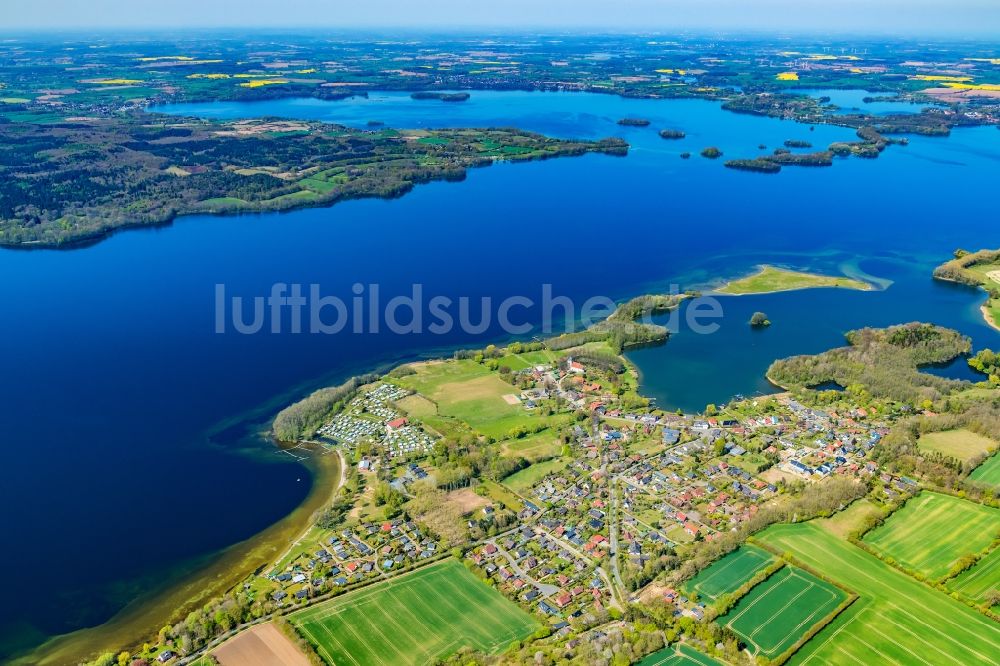 Bosau von oben - Ortsansicht Bosau am Plöner See im Bundesland Schleswig-Holstein, Deutschland