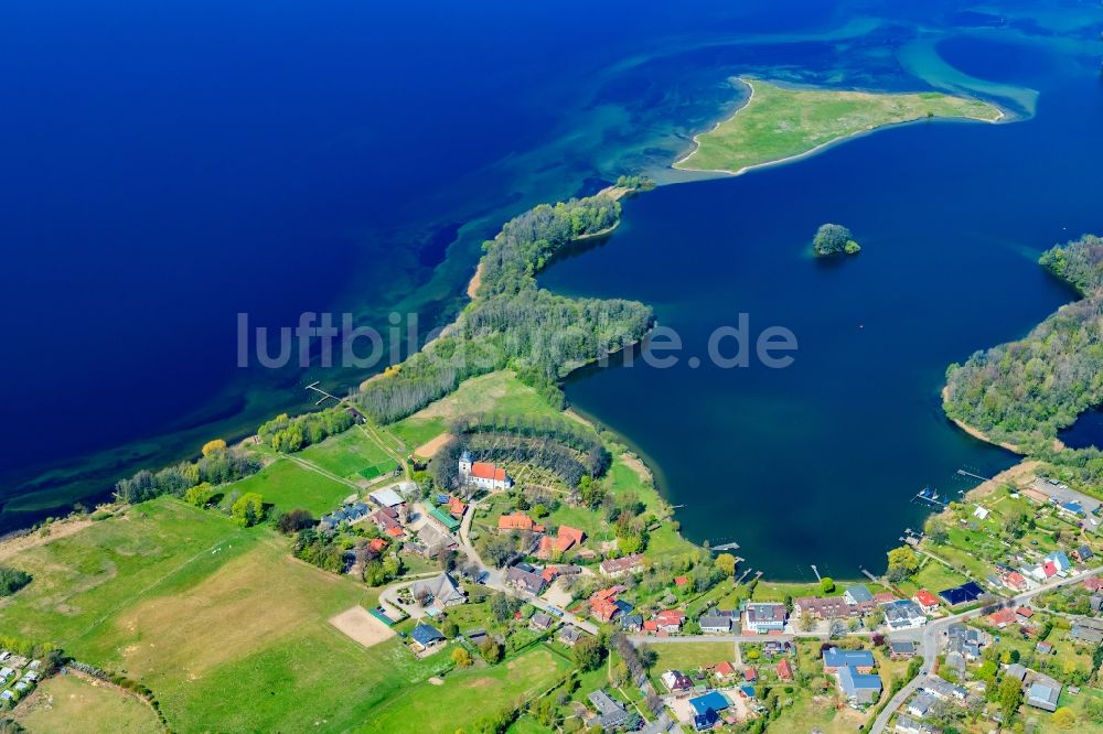 Bosau aus der Vogelperspektive: Ortsansicht Bosau am Plöner See im Bundesland Schleswig-Holstein, Deutschland