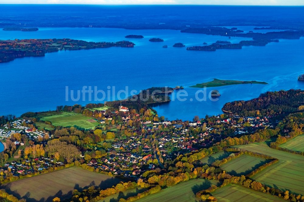 Luftbild Bosau - Ortsansicht Bosau am Plöner See im Bundesland Schleswig-Holstein, Deutschland