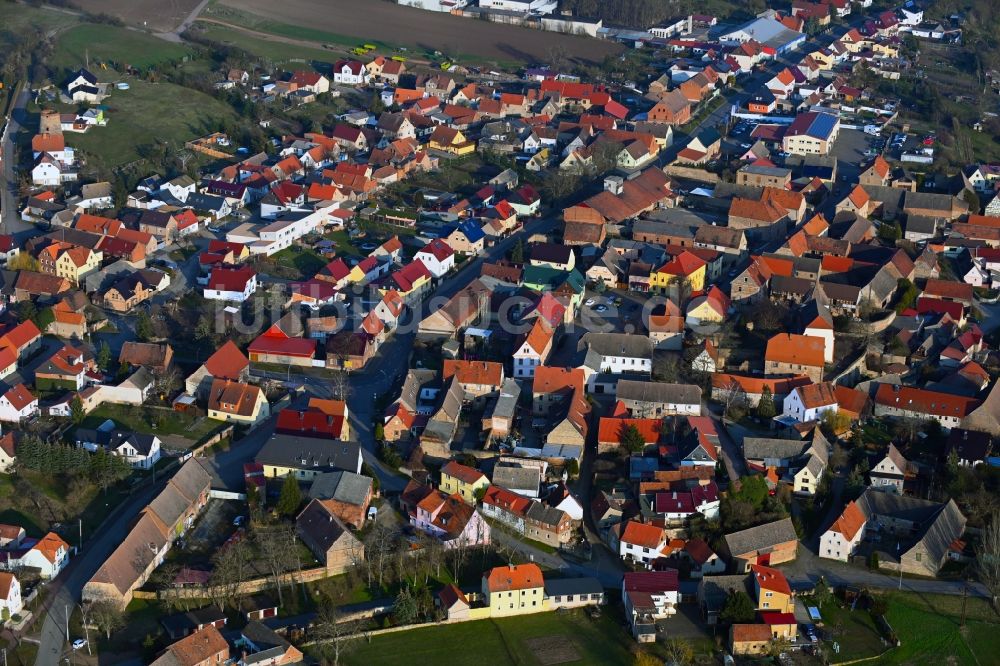 Bottendorf von oben - Ortsansicht in Bottendorf im Bundesland Thüringen, Deutschland