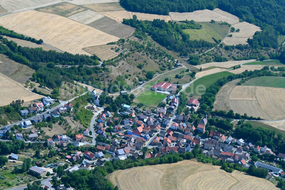 Boxberg von oben - Ortsansicht in Boxberg im Bundesland Baden-Württemberg, Deutschland