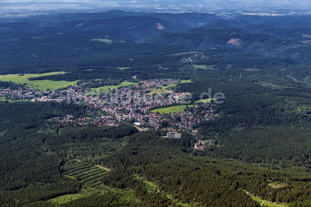 Braunlage aus der Vogelperspektive: Ortsansicht in Braunlage im Bundesland Niedersachsen, Deutschland