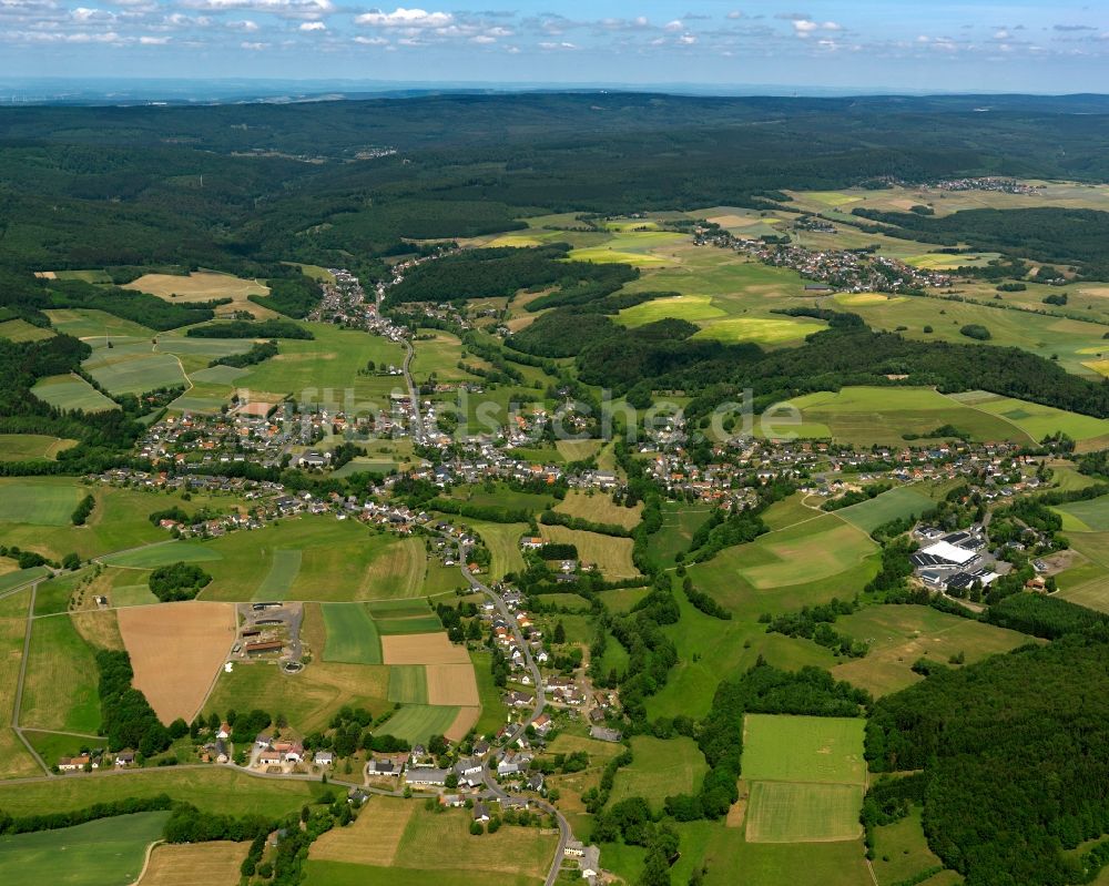 Brücken aus der Vogelperspektive: Ortsansicht von Brücken im Bundesland Rheinland-Pfalz