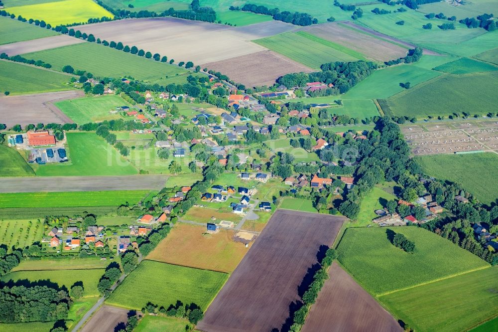 Brest aus der Vogelperspektive: Ortsansicht in Brest im Bundesland Niedersachsen, Deutschland