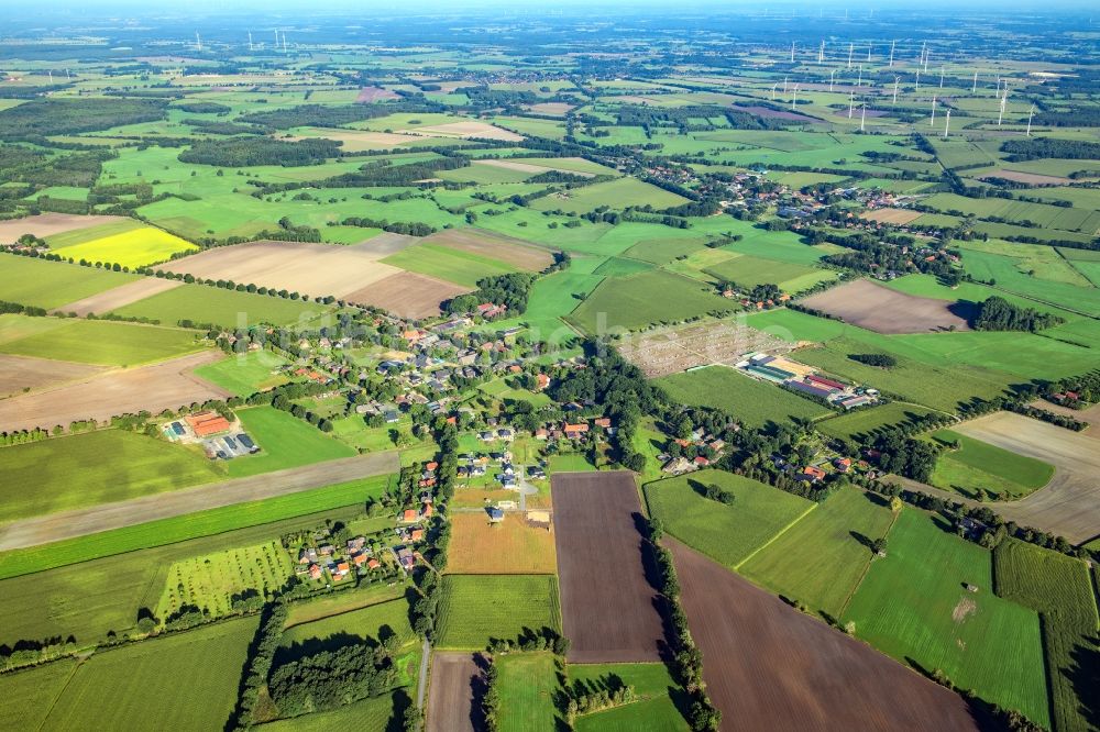 Brest aus der Vogelperspektive: Ortsansicht in Brest im Bundesland Niedersachsen, Deutschland